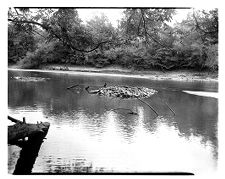 Remains of Civil War Confederate Camp Pool Neuse River Obstructions near Kinston, N.C.