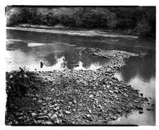 Remains of Civil War Confederate Camp Pool Neuse River Obstructions near Kinston, N.C.