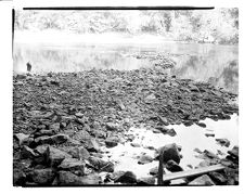 Remains of Civil War Confederate Camp Pool Neuse River Obstructions near Kinston, N.C.