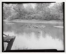 Remains of Civil War Confederate Camp Pool Neuse River Obstructions near Kinston, N.C.