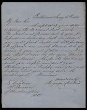 Letter from Burgwyn Maitland to Captain Thomas Sparrow