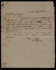 Letter from Thomas A. Demill to Captain Thomas Sparrow