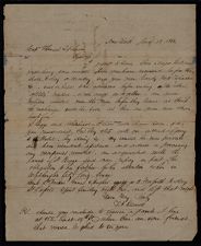 Letter from Thomas A. Demill to Captain Thomas Sparrow