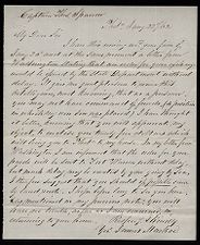 Letter from James Markoe to Captain Thomas Sparrow