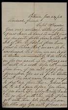 Letter from Ezra E. Cornell to Captain Thomas Sparrow 