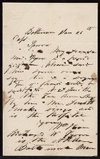 Letter from W. Shaw to Captain Thomas Sparrow