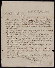 Letter from Thomas A. Demill to Captain Thomas Sparrow