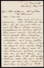 Letter from H. C. Hardy to Captain Thomas Sparrow