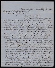 Letter from George Van Awring [?] to Captain Thomas Sparrow