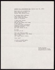 Poem entitled Letter to a prisoner of war (dated June 30, 1946)