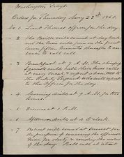 Washington Grays Company Orders for the day, May 23, 1861