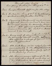 Washington Grays Company Orders for the day, May 24, 1861