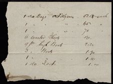 Bill from T. A. Demill for items bought