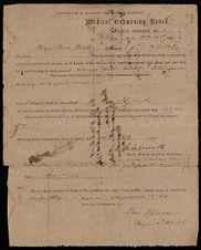 Certificate of disability for leave of absence for Major Thomas Sparrow 