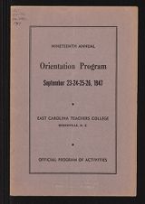 Freshman orientation program, 1947