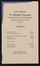 D. Hendrik Ezerman piano recital program