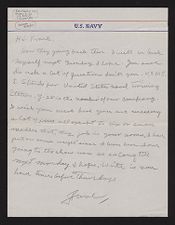 WWII Correspondence with U.S. Navy Electrician's Mate
