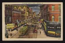 Photographs of USS WISEMAN Crew Reunions and Post Cards of U.S. Naval Training Station in Newport, RI, and Granby St. in Norfolk, VA
