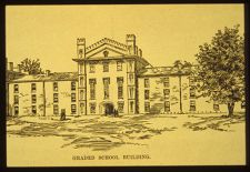 Graded School Building. Engraving.