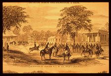 Civil War Jackson, NC. - Occupation by Colonel Spear. Engraving.