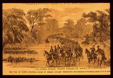 Civil War - Spear's Calvary. Engraving. 