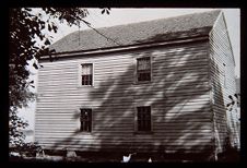 Building. Black and white photo. 