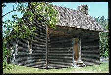 Cabin. Color photo. 