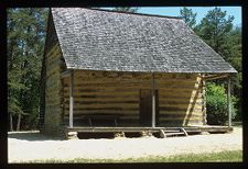 Cabin. Color photo. 