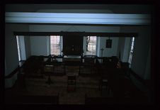 Interior of court house.