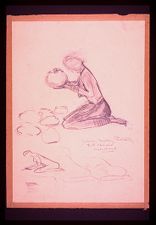 Women making pottery - Port Herald Nyasaland. Sketch. 