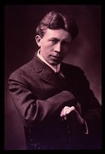 Portrait of a man. Black and white photo.