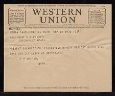 Telegram to Robert H. Wright 