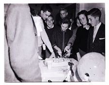 Cutting a cake