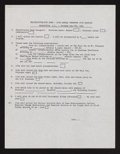 Form for Yorktown CV10 Reunion (1984)