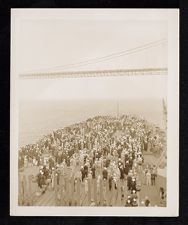USS Saratoga as troop carrier at end of war -- “Operation Magic Carpet” -- arrival at San Francisco (1945)