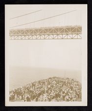 USS Saratoga as troop carrier at end of war -- “Operation Magic Carpet” -- arrival at San Francisco (1945)