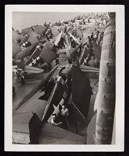 Planes on USS Saratoga. 