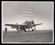 Plane on USS Saratoga. 