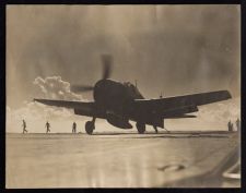 Plane on USS Saratoga 