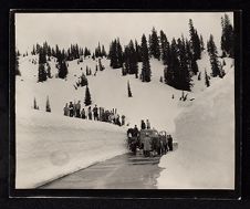 USS Saratoga crew on a ski trip