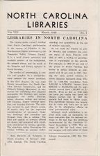 North Carolina Libraries, Vol. 8,  no. 1