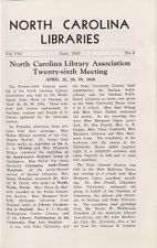 North Carolina Libraries, Vol. 8,  no. 2