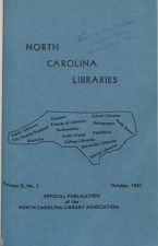 North Carolina Libraries, Vol. 10,  no. 1