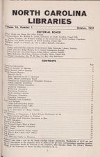 North Carolina Libraries, Vol. 16,  no. 1