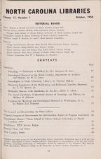 North Carolina Libraries, Vol. 17,  no. 2