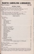 North Carolina Libraries, Vol. 18,  no. 1