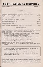 North Carolina Libraries, Vol. 18,  no. 4