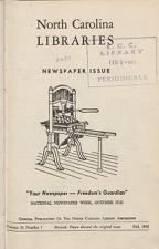 North Carolina Libraries, Vol. 19,  no. 1