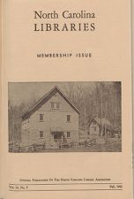 North Carolina Libraries, Vol. 24,  no. 5