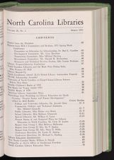 North Carolina Libraries, Vol. 29,  no. 2